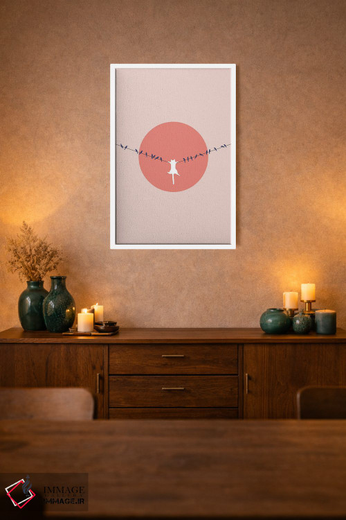 تابلو مینیمال چشم انداز گربه XL اثر لیم هنگ سوی - D1W