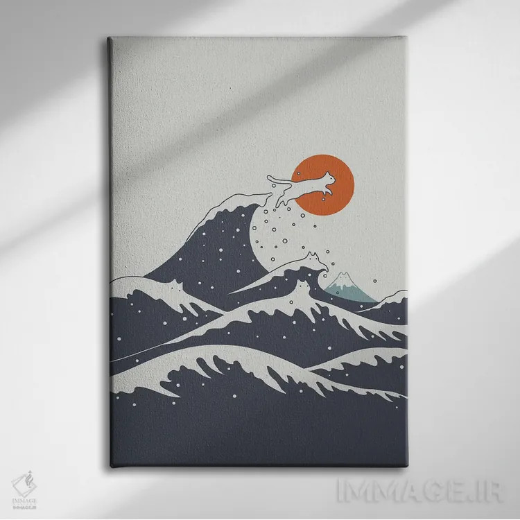 تابلو دکوراتیو منظره گربه شماره ۵۵-ج اثر لیم هنگ سوی - نمای روبهرو روی دیوار