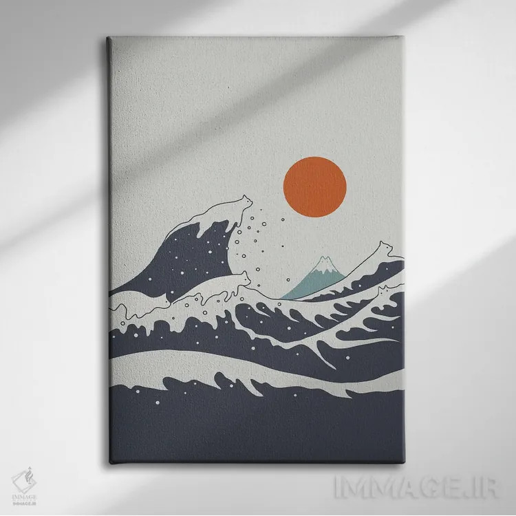 تابلو دکوراتیو منظره گربه شماره ۵۵-ب اثر لیم هنگ سوی - نمای روبهرو روی دیوار