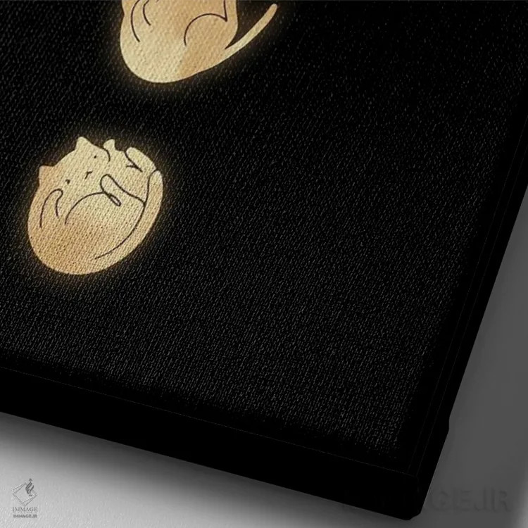 تابلو دکوراتیو منظره گربه شماره ۵۷ اثر لیم هنگ سوی - نمای نزدیک بافت بوم