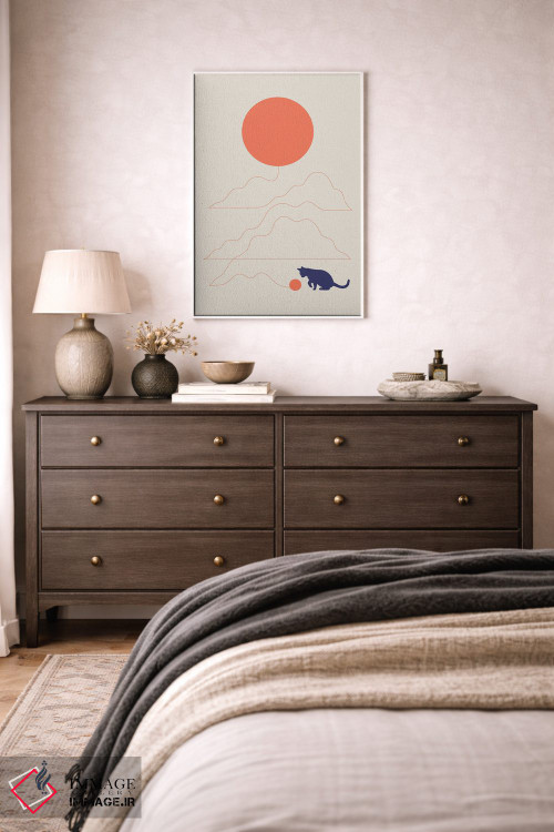 تابلو مینیمال چشم انداز گربه XLI اثر لیم هنگ سوی - D2W