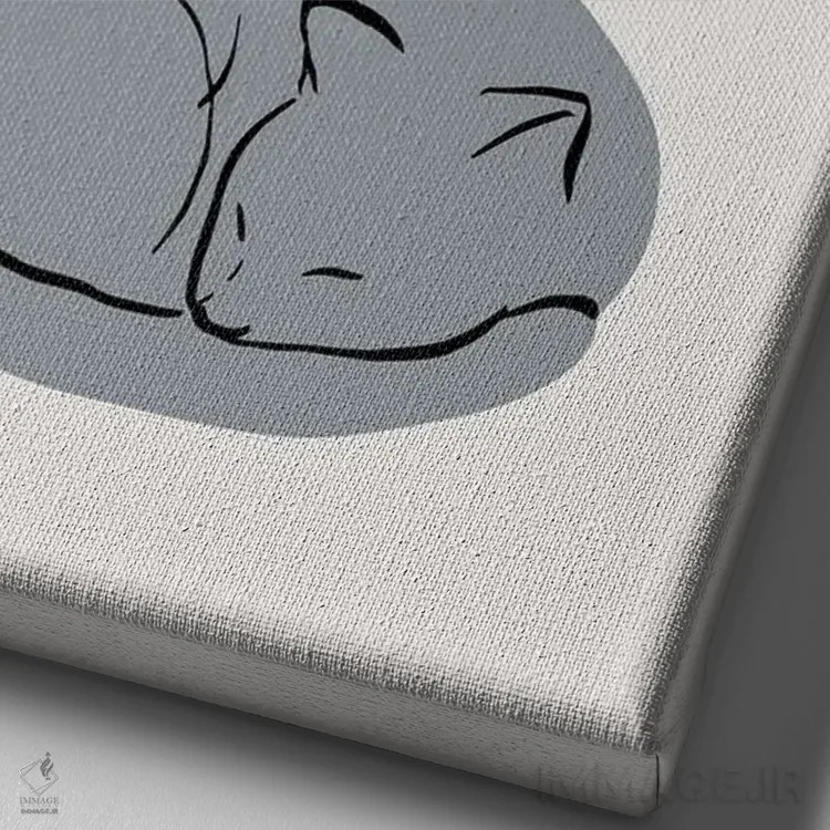 تابلو مینیمال منظره گربه شماره ۵۸ اثر لیم هنگ سوی - نمای نزدیک بافت بوم