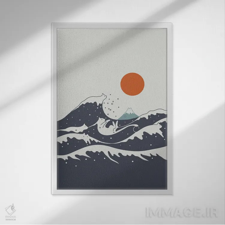 تابلو دکوراتیو منظره گربه شماره ۵۵-الف اثر لیم هنگ سوی - نمای قابدار سفید