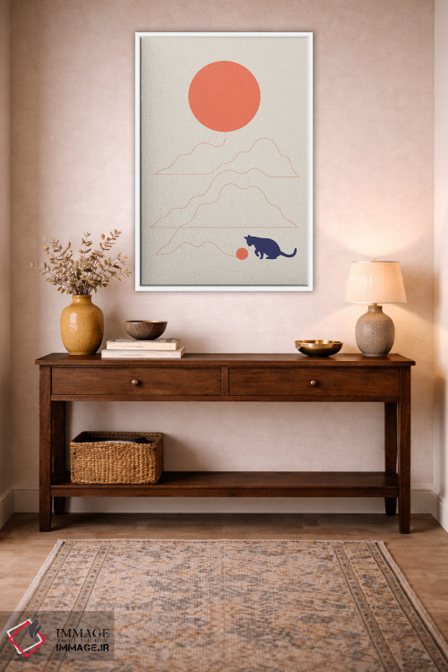 تابلو مینیمال چشم انداز گربه XLI اثر لیم هنگ سوی - D3W