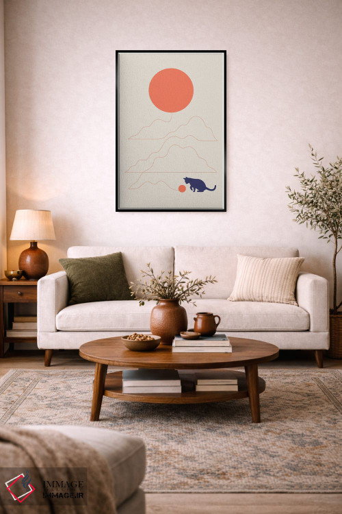 تابلو مینیمال چشم انداز گربه XLI اثر لیم هنگ سوی - D4B