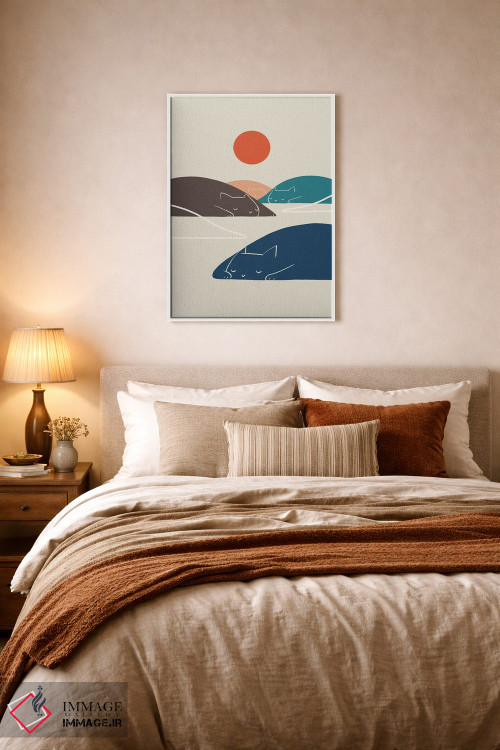 تابلو مینیمال چشم انداز گربه I اثر لیم هنگ سوی - D5W