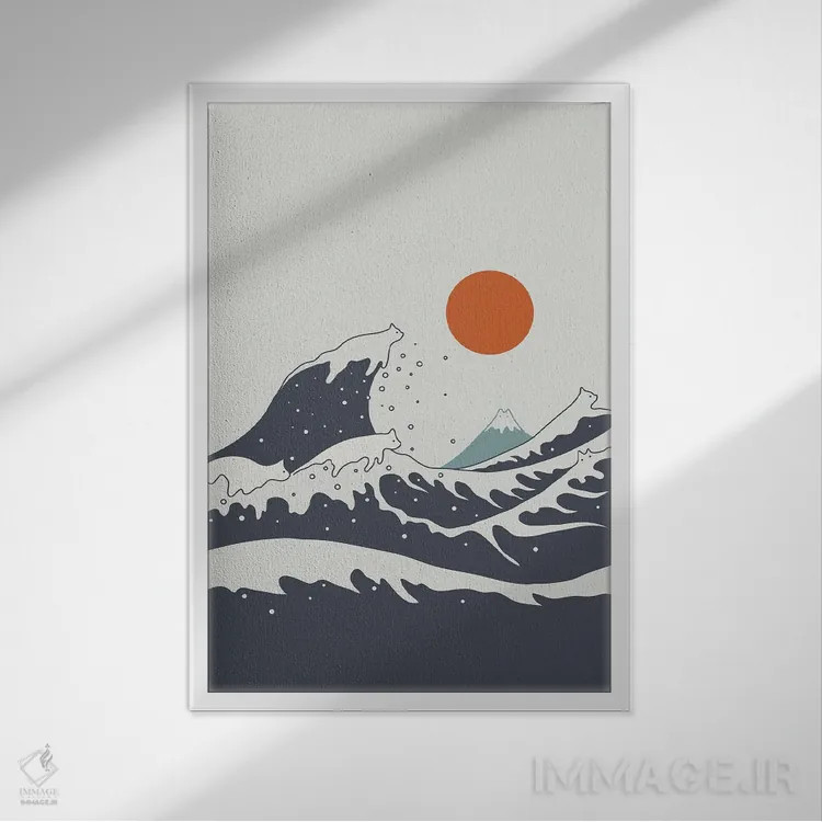 تابلو دکوراتیو منظره گربه شماره ۵۵-ب اثر لیم هنگ سوی - نمای قابدار سفید