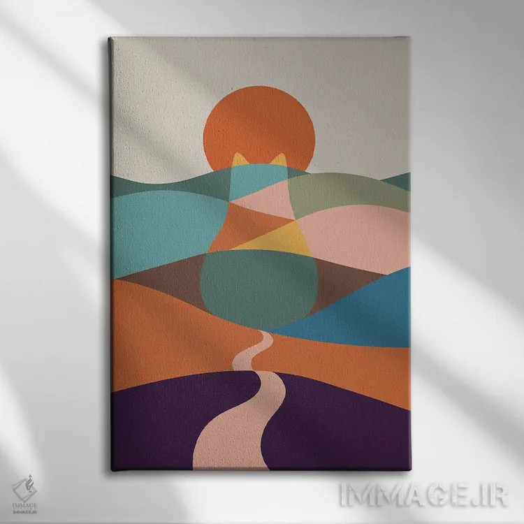 تابلو مدرن منظره گربه شماره ۶۵ اثر لیم هنگ سوی - نمای روبهرو روی دیوار