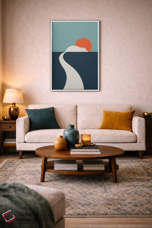 تابلو مینیمال منظره گربه شماره ۳ اثر لیم هنگ سوی - D2W