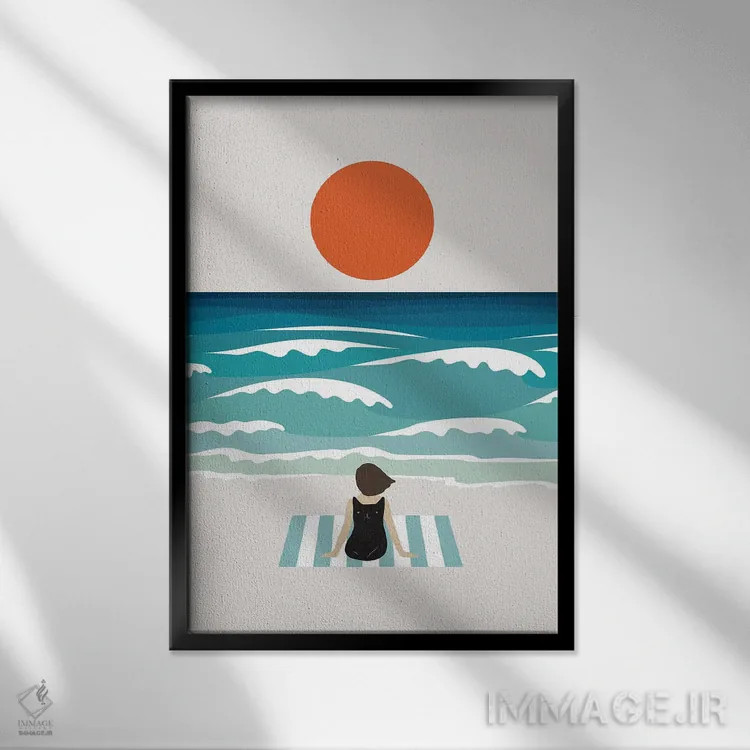 تابلو دکوراتیو منظره گربه شماره ۶۲ اثر لیم هنگ سوی - نمای قابدار مشکی