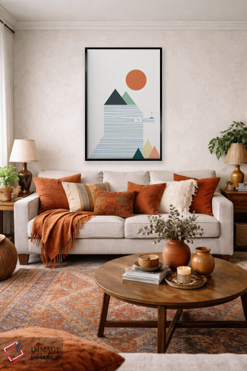 تابلو مینیمال منظره گربه شماره ۵۴ اثر لیم هنگ سوی - D4B