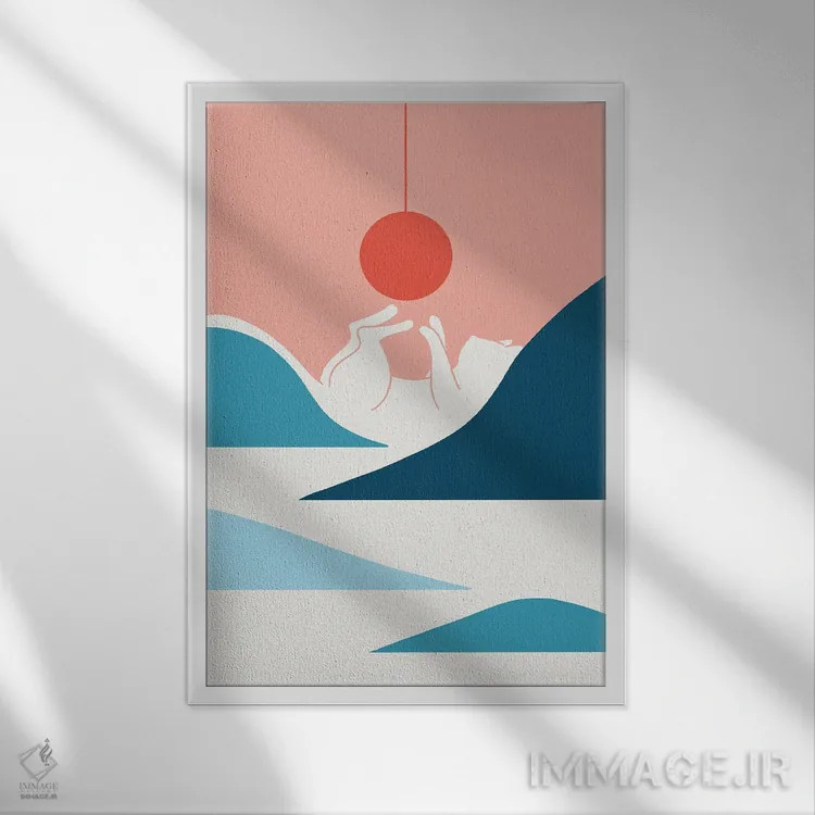 تابلو دکوراتیو منظره گربه شماره ۴ اثر لیم هنگ سوی - نمای قابدار سفید