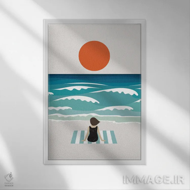 تابلو دکوراتیو منظره گربه شماره ۶۲ اثر لیم هنگ سوی - نمای قابدار سفید