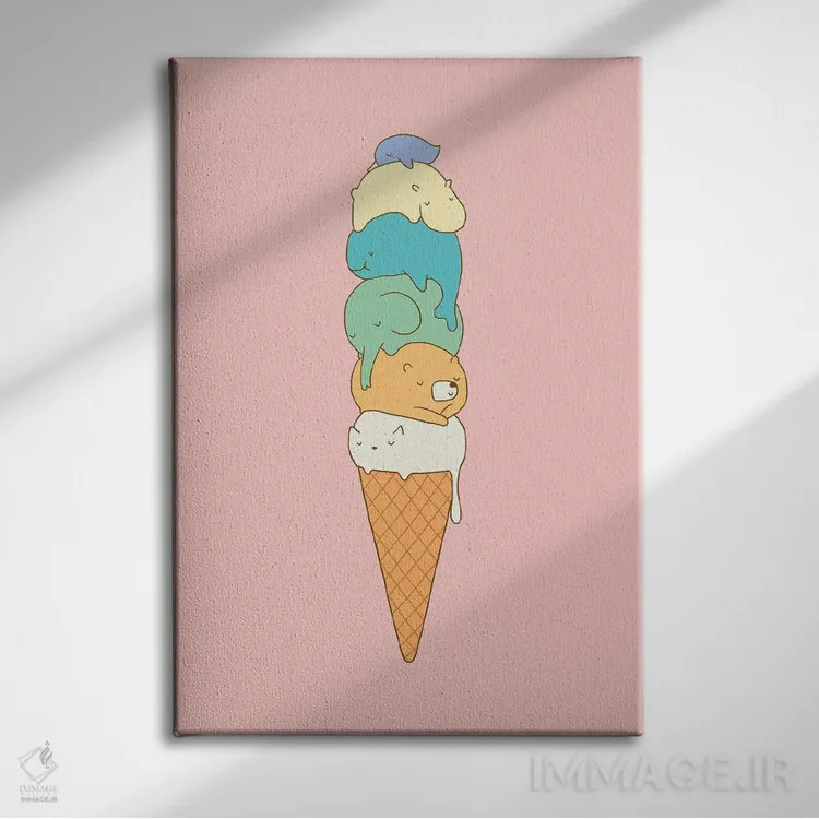 تابلو دکوراتیو در حال ذوب شدن اثر لیم هنگ سوی - نمای روبهرو روی دیوار