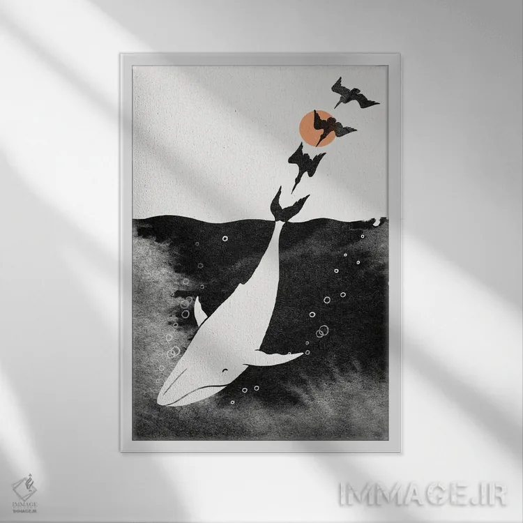 تابلو دکوراتیو غرق شدن در خوشبختی اثر لیم هنگ سوی - نمای قابدار سفید