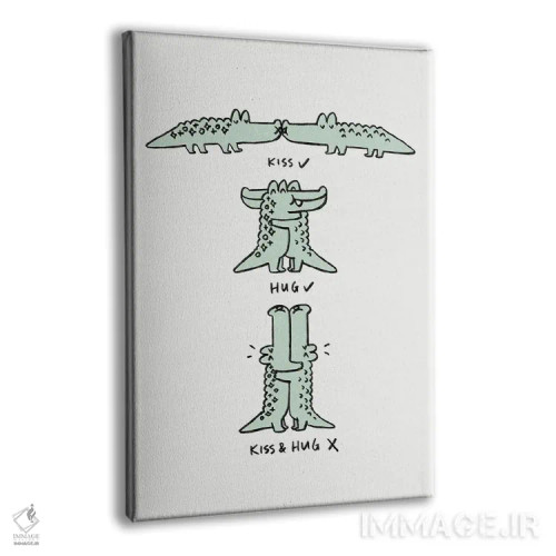 تابلو دکوراتیو بوس و آغوش اثر لیم هنگ سوی - نمای پرسپکتیو محصول