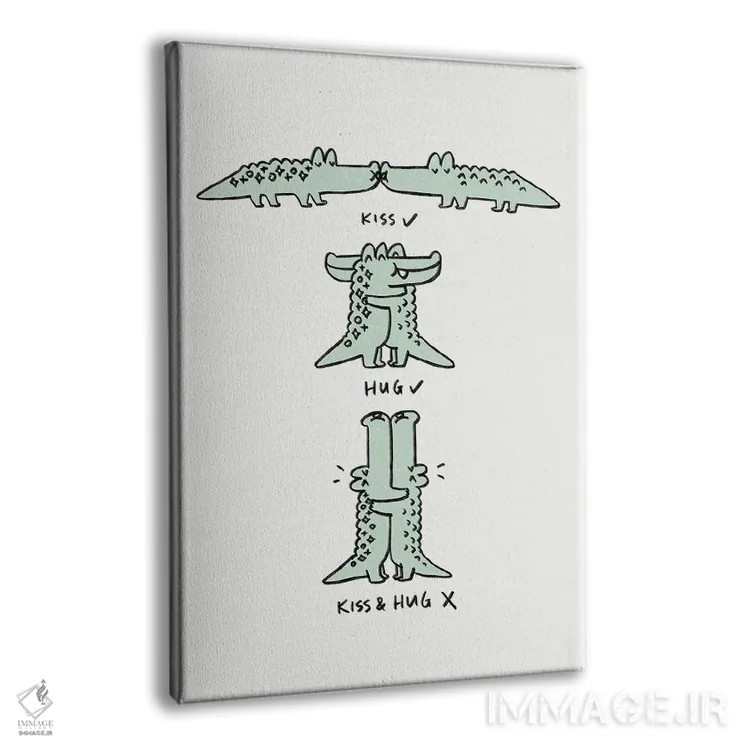 تابلو دکوراتیو بوس و آغوش اثر لیم هنگ سوی - نمای پرسپکتیو محصول