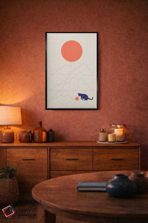 تابلو مینیمال چشم انداز گربه XLI اثر لیم هنگ سوی - D5B