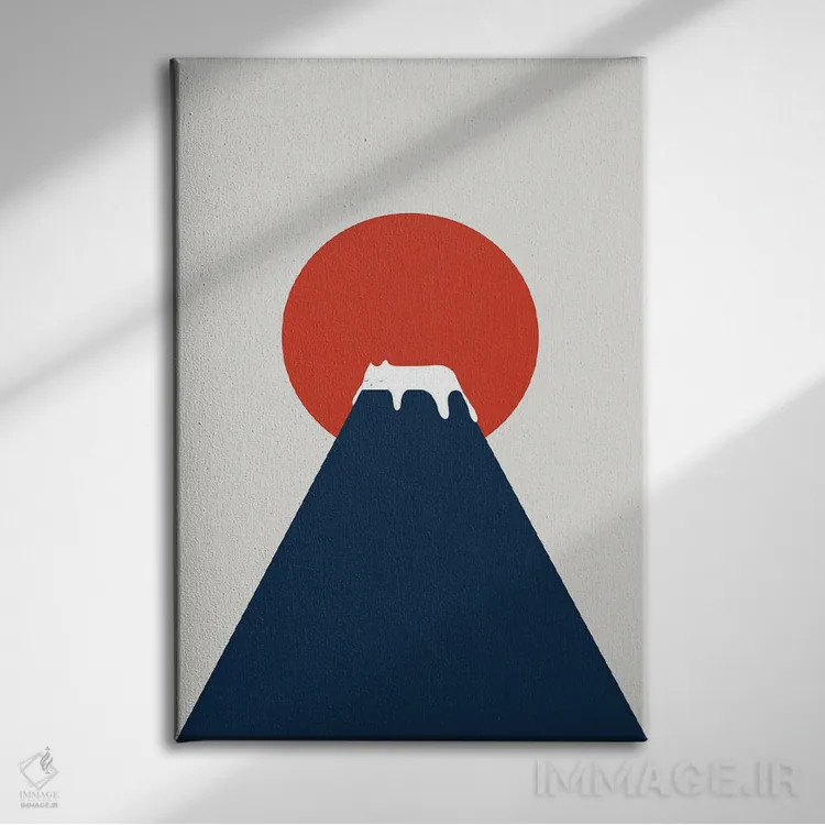 تابلو مینیمال منظره گربه شماره ۵ اثر لیم هنگ سوی - نمای روبهرو روی دیوار