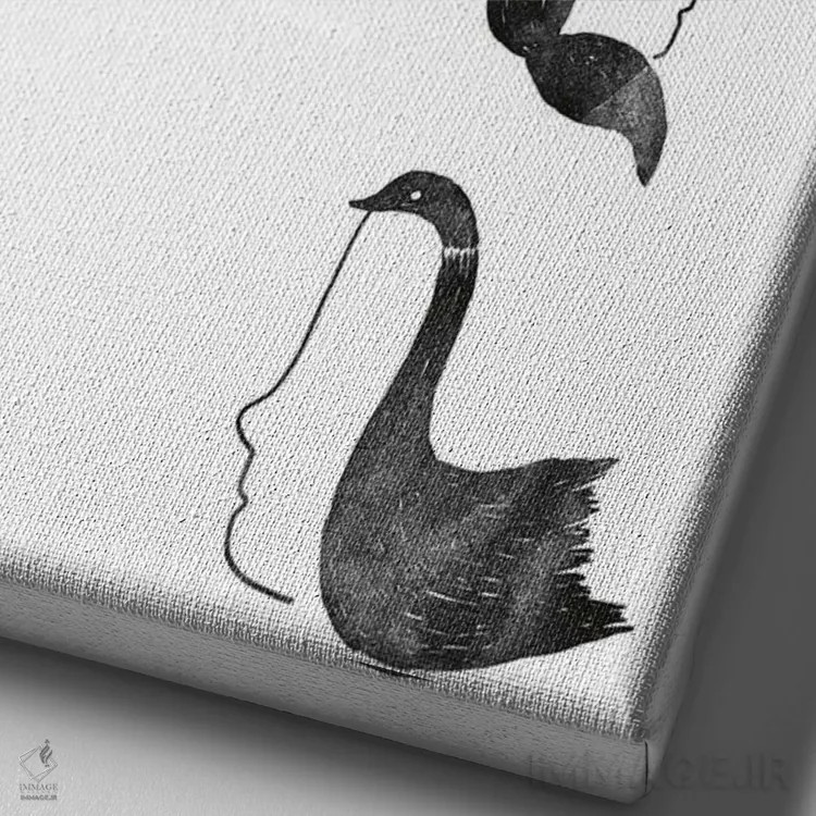 تابلو مینیمال حیوانات پشمالو اثر لیم هنگ سوی - نمای نزدیک بافت بوم