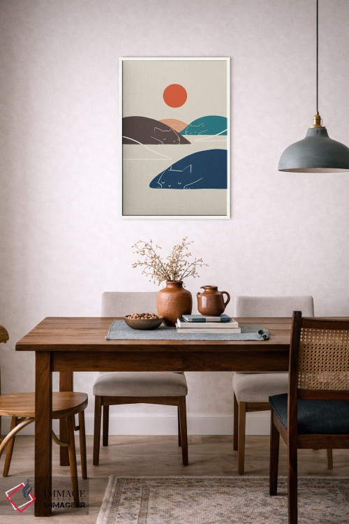 تابلو مینیمال چشم انداز گربه I اثر لیم هنگ سوی - D6W