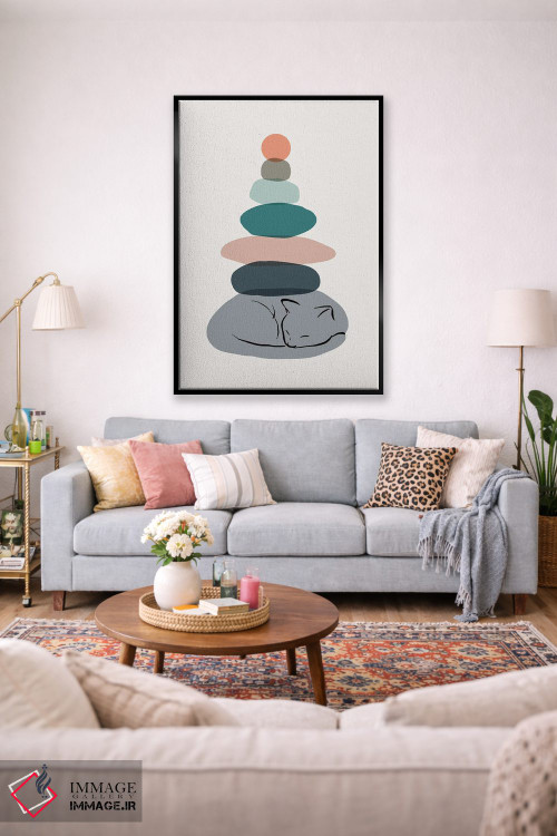 تابلو مینیمال منظره گربه شماره ۵۸ اثر لیم هنگ سوی - D1B