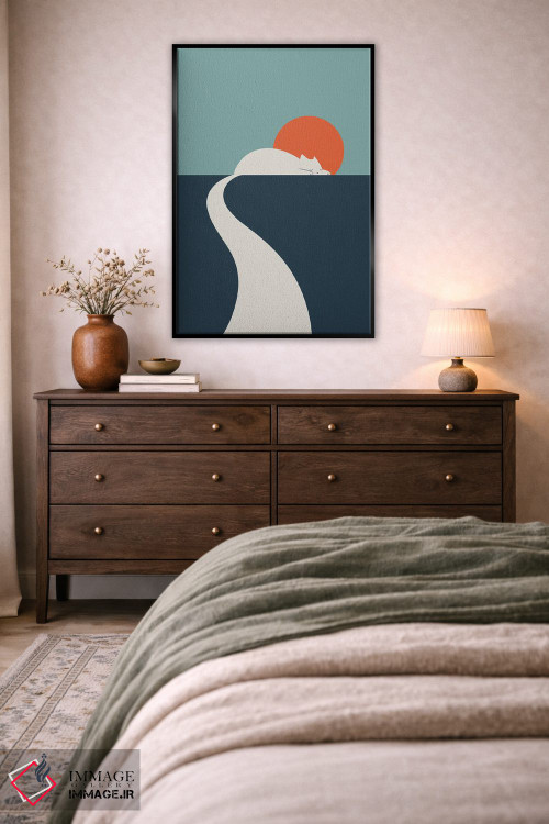 تابلو مینیمال منظره گربه شماره ۳ اثر لیم هنگ سوی - D4B