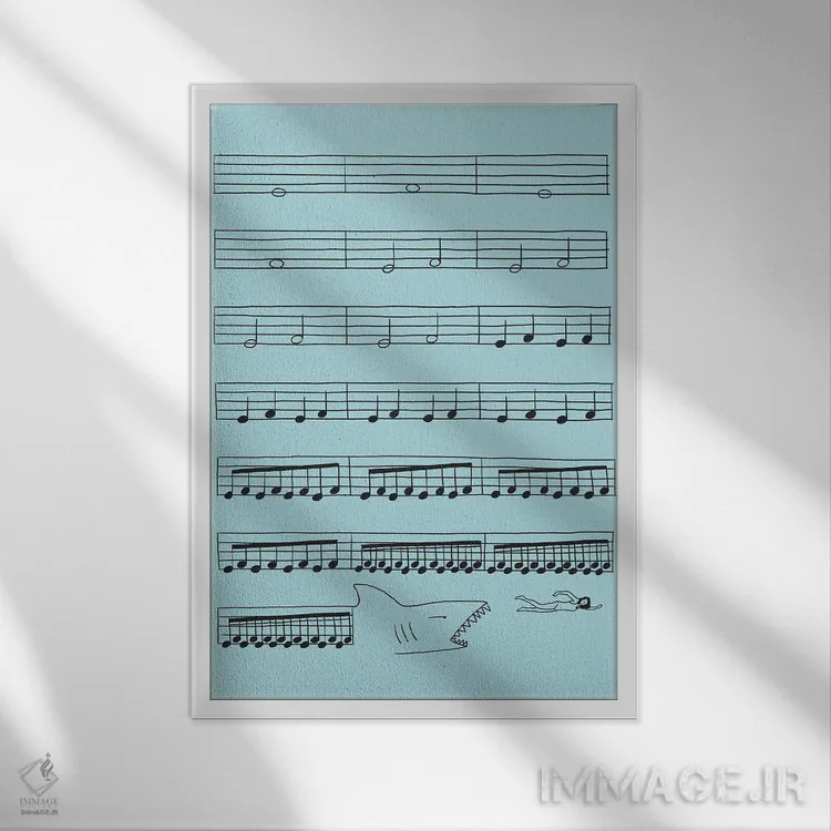 تابلو دکوراتیو بسیار آرام و تهدیدآمیز اثر لیم هنگ سوی - نمای قابدار سفید