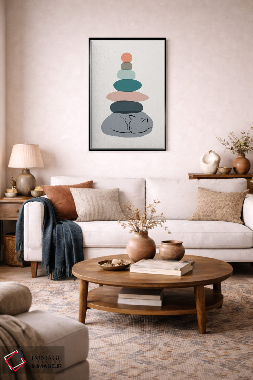 تابلو مینیمال منظره گربه شماره ۵۸ اثر لیم هنگ سوی - D4B