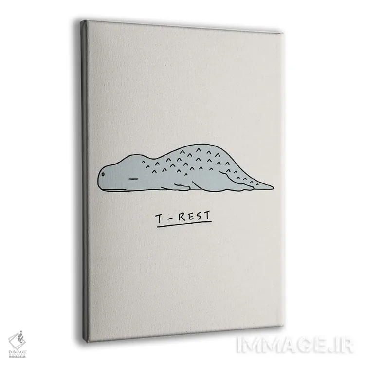 تابلو دکوراتیو جانوران احساساتی: تی رکس اثر لیم هنگ سوی - نمای پرسپکتیو محصول
