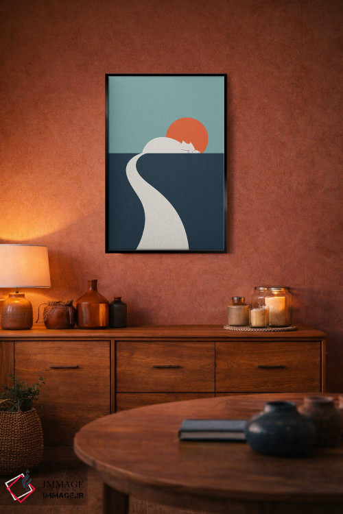 تابلو مینیمال منظره گربه شماره ۳ اثر لیم هنگ سوی - D5B