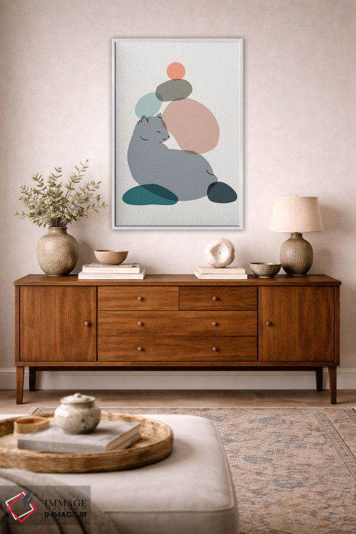 تابلو مینیمال منظره گربه شماره ۶۰ اثر لیم هنگ سوی - D3W