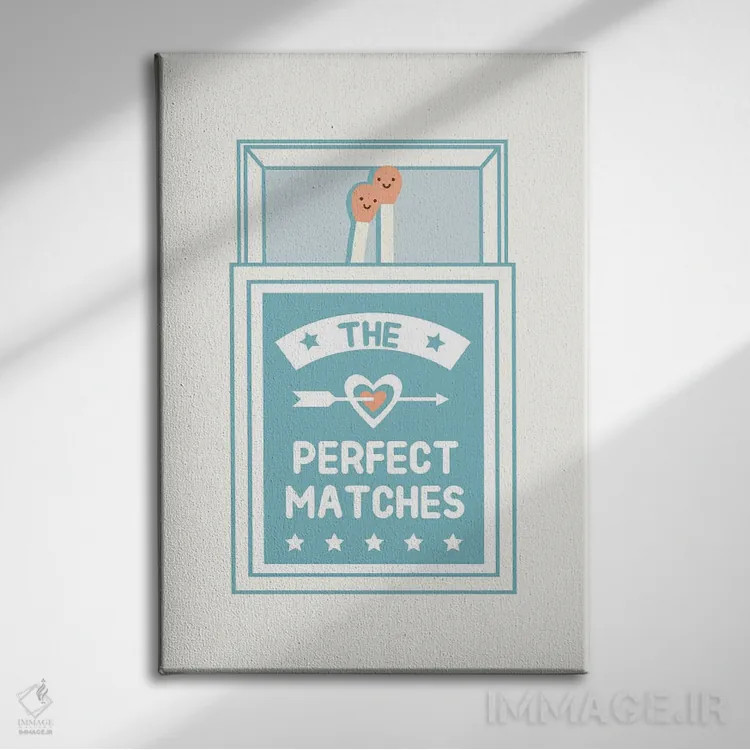 تابلو دکوراتیو جفت های ایده آل اثر لیم هنگ سوی - نمای روبهرو روی دیوار