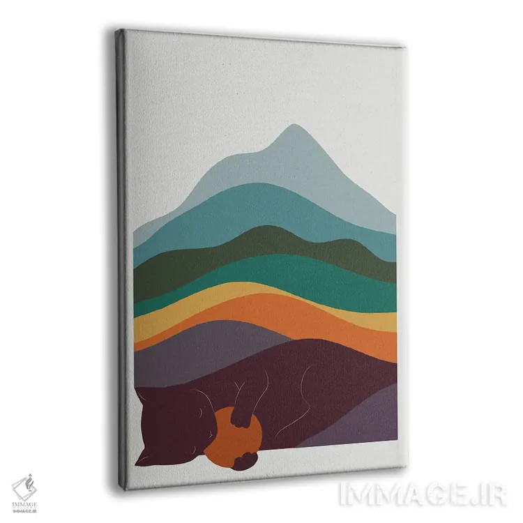 تابلو مینیمال منظره گربه شماره ۸ اثر لیم هنگ سوی - نمای پرسپکتیو محصول