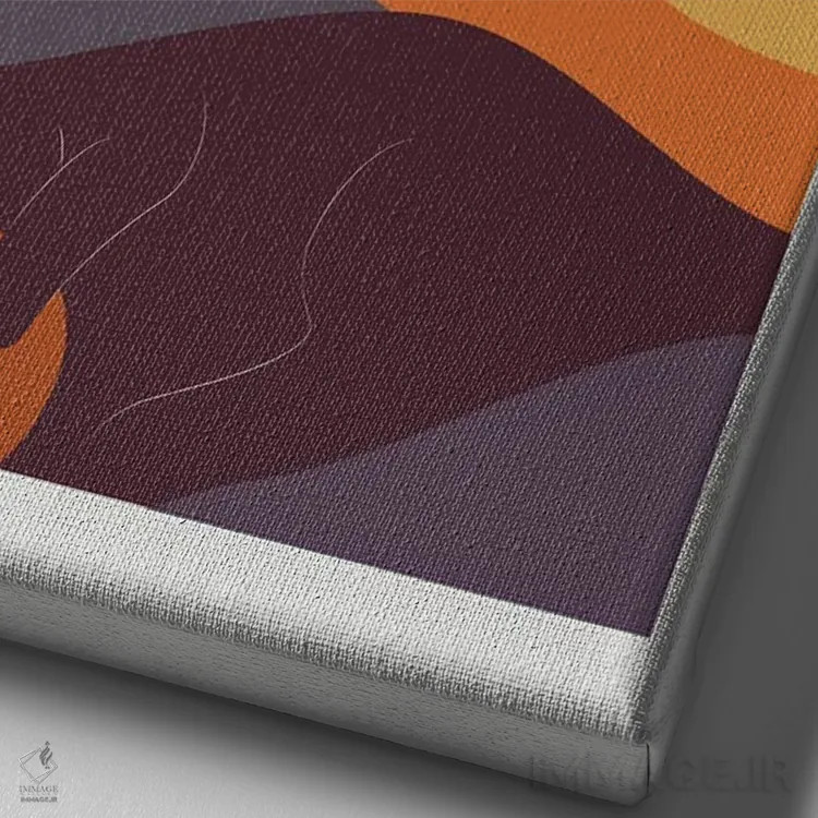 تابلو مینیمال منظره گربه شماره ۸ اثر لیم هنگ سوی - نمای نزدیک بافت بوم