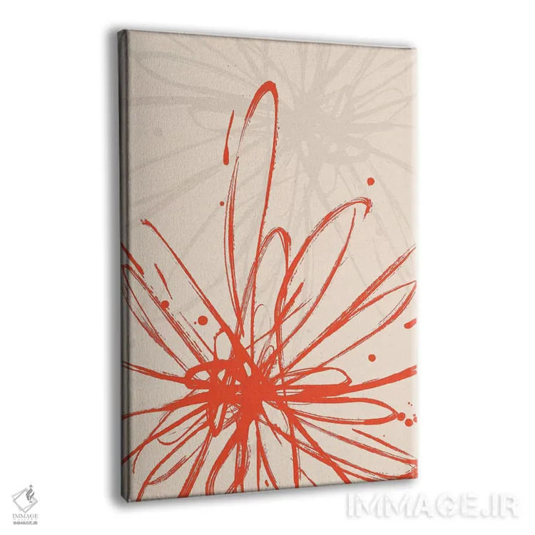 تابلو مینیمال انفجار نارنگی شماره ۱ اثر ال. هیویت - نمای پرسپکتیو محصول