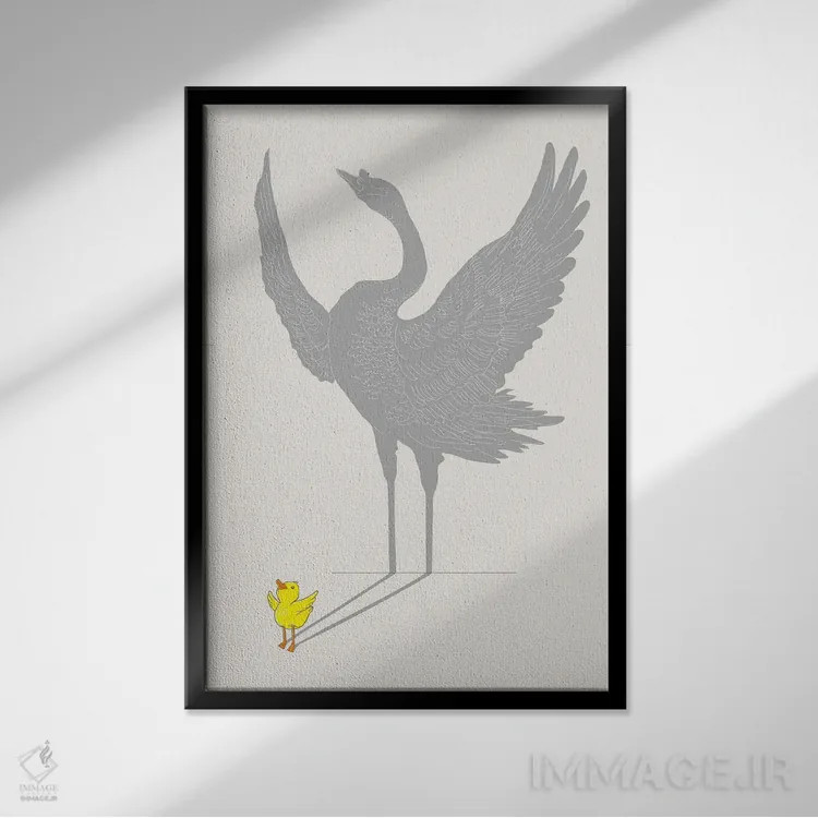 تابلو دکوراتیو روزی اثر لیم هنگ سوی - نمای قابدار مشکی