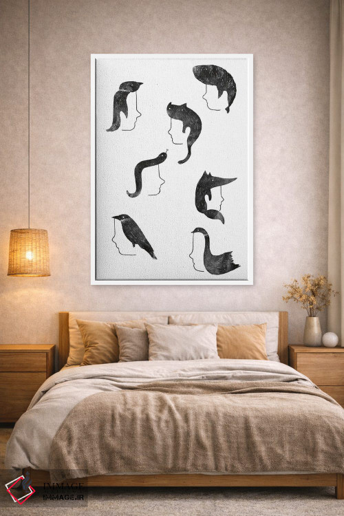 تابلو مینیمال حیوانات پشمالو اثر لیم هنگ سوی - D2W