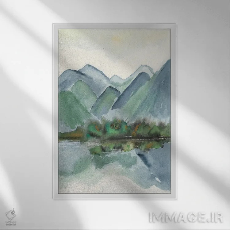تابلو انتزاعی شفاف شو برای انعکاس شماره ۱ اثر لیلا براما - نمای قابدار سفید