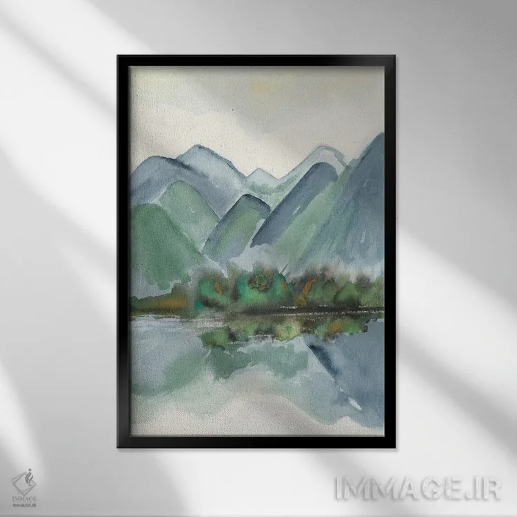 تابلو انتزاعی شفاف شو برای انعکاس شماره ۱ اثر لیلا براما - نمای قابدار مشکی