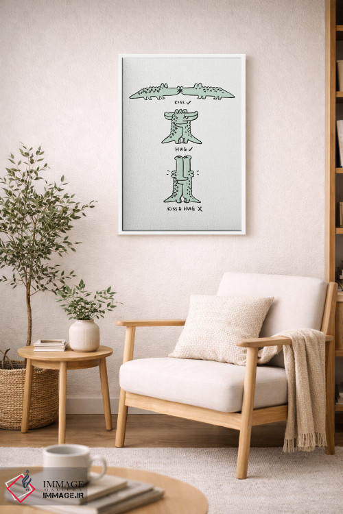 تابلو دکوراتیو بوس و آغوش اثر لیم هنگ سوی - D5W