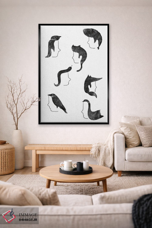 تابلو مینیمال حیوانات پشمالو اثر لیم هنگ سوی - D3B