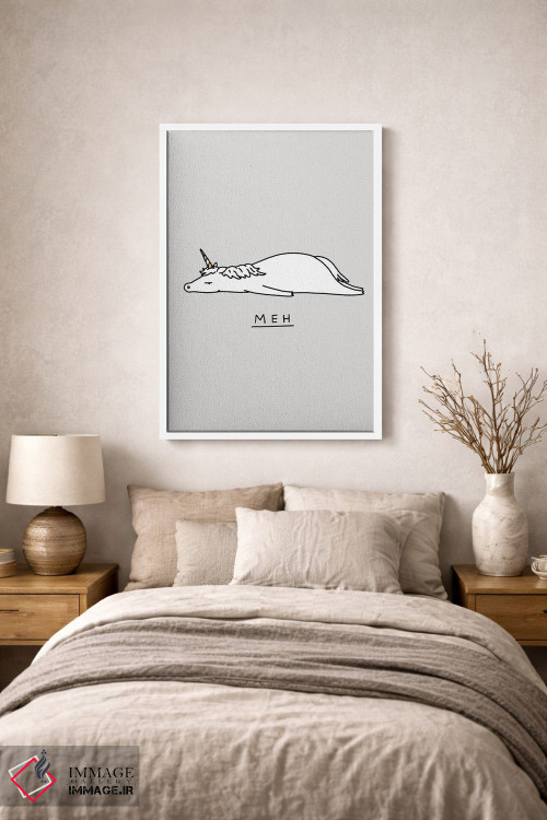 تابلو دکوراتیو جانوران احساساتی: تک شاخ اثر لیم هنگ سوی - D1W