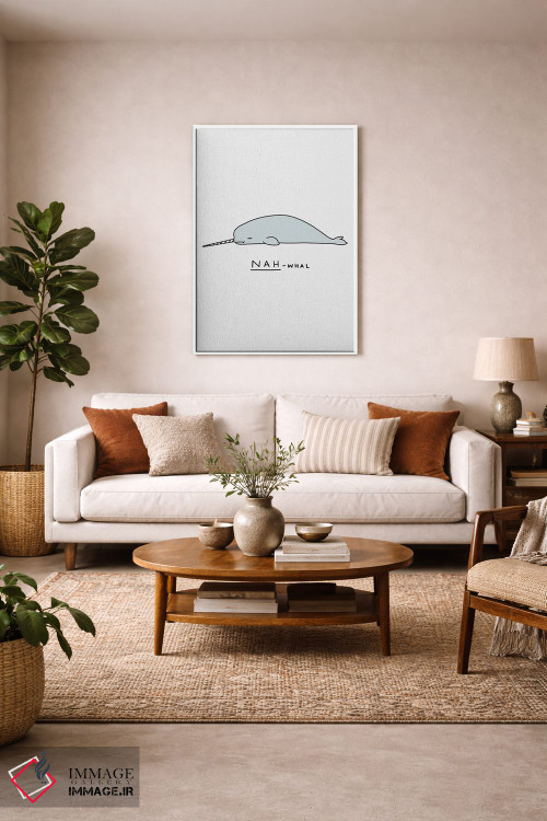 تابلو دکوراتیو جانوران احساساتی: ناروال اثر لیم هنگ سوی - D3W