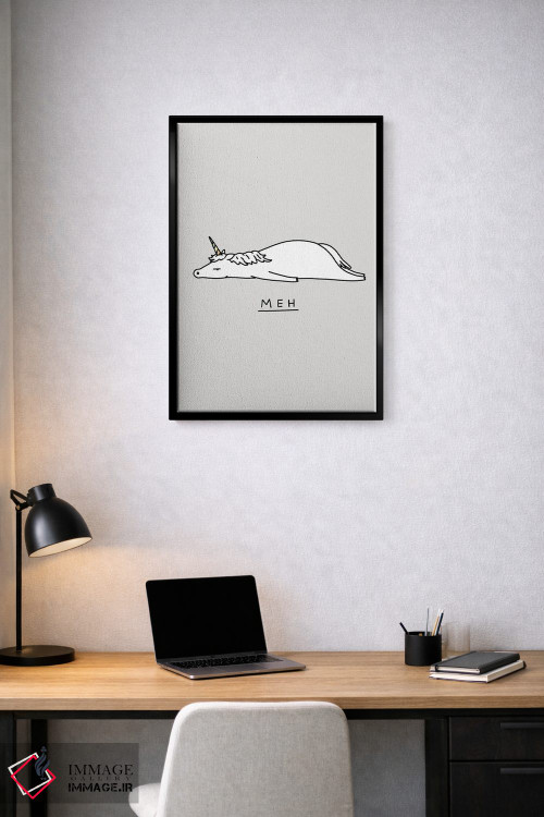 تابلو دکوراتیو جانوران احساساتی: تک شاخ اثر لیم هنگ سوی - D2B