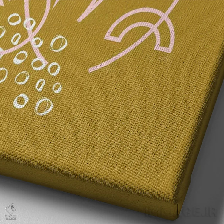 تابلو مینیمال باغ انتزاعی اثر لیندا گوبتا - نمای نزدیک بافت بوم