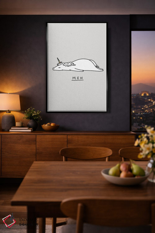 تابلو دکوراتیو جانوران احساساتی: تک شاخ اثر لیم هنگ سوی - D3B