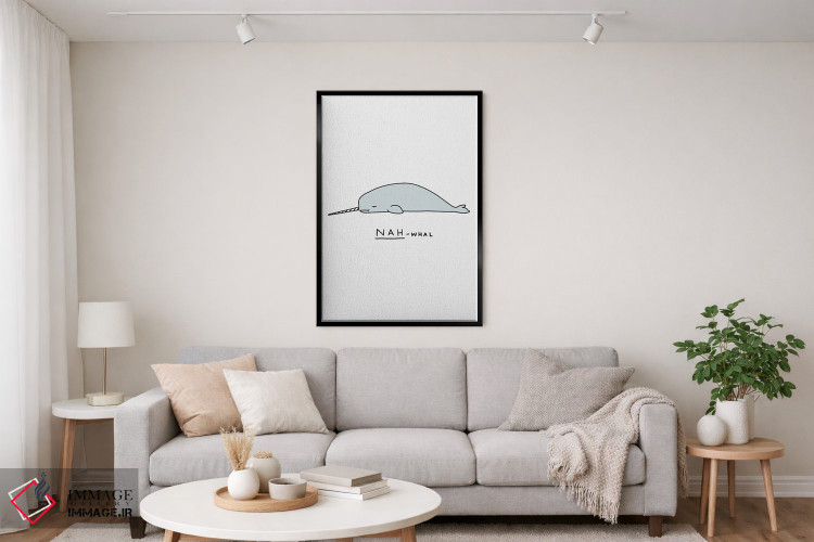 تابلو دکوراتیو جانوران احساساتی: ناروال اثر لیم هنگ سوی - D5B