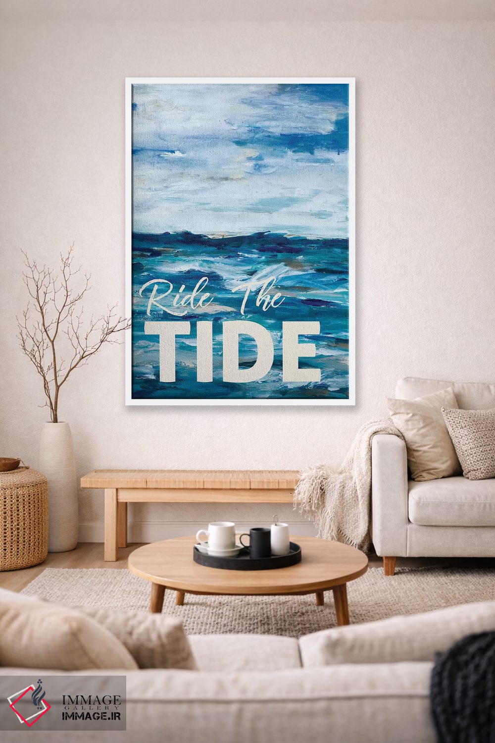 تابلو دکوراتیو سوار موج شدن اثر ال. هیویت - D1W