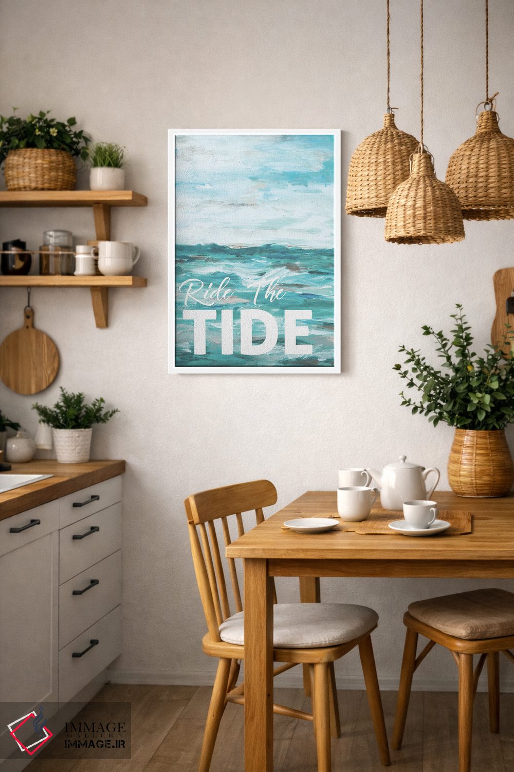 تابلو انتزاعی سوار موج شدن اثر ال. هیویت - D2W